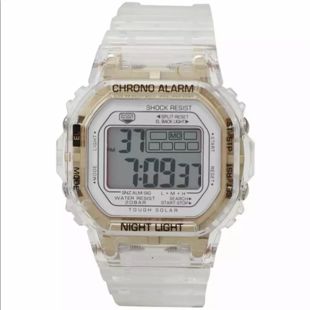 Men’s Women Digital LCD Retro Transparent Watch - Picture 1 of 1